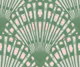 Art Deco Scallop Shell Fan Palm Green Blush