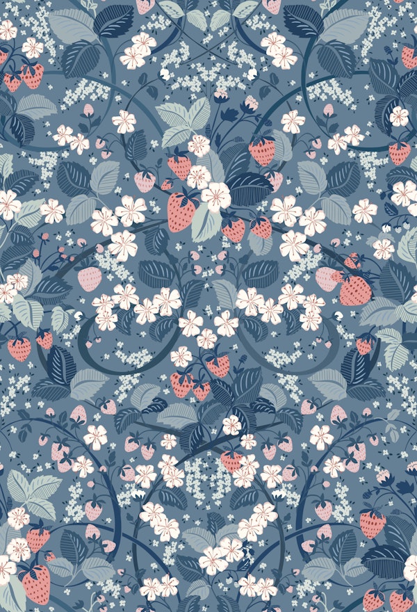 Royal Strawberry Chintz blue