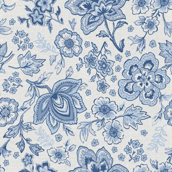 Vintage Blue Botanical
