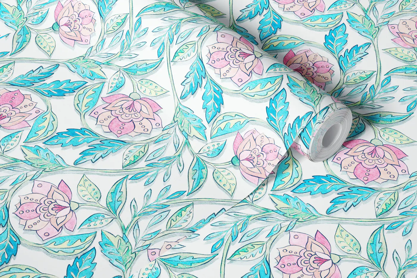 Floral Chintz in Candy Pastels Small wallpaper roll