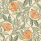 Vintage Chintz in Orange and Sage Large