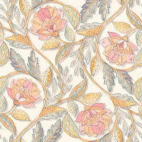 Floral Chintz in Romantic Pastels Large tapety