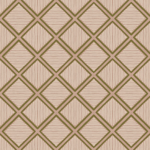 Blush Sage Geometric Diamonds