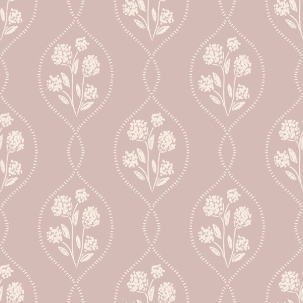 Soft Pink Floral Medallions