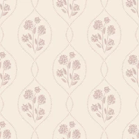 Soft Rose Botanical Diamonds wallpaper