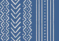 Indigo Mudcloth Stripes tapete
