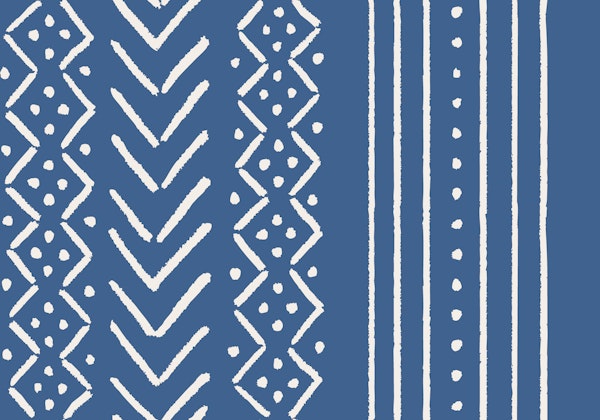 Indigo Mudcloth Stripes
