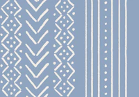 Blue Boho Tribal Stripes tapete