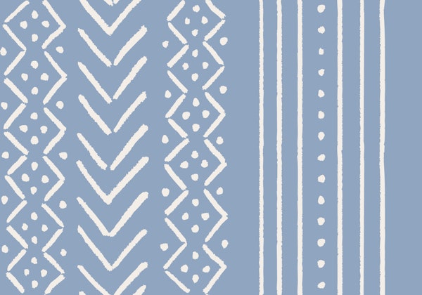 Blue Boho Tribal Stripes