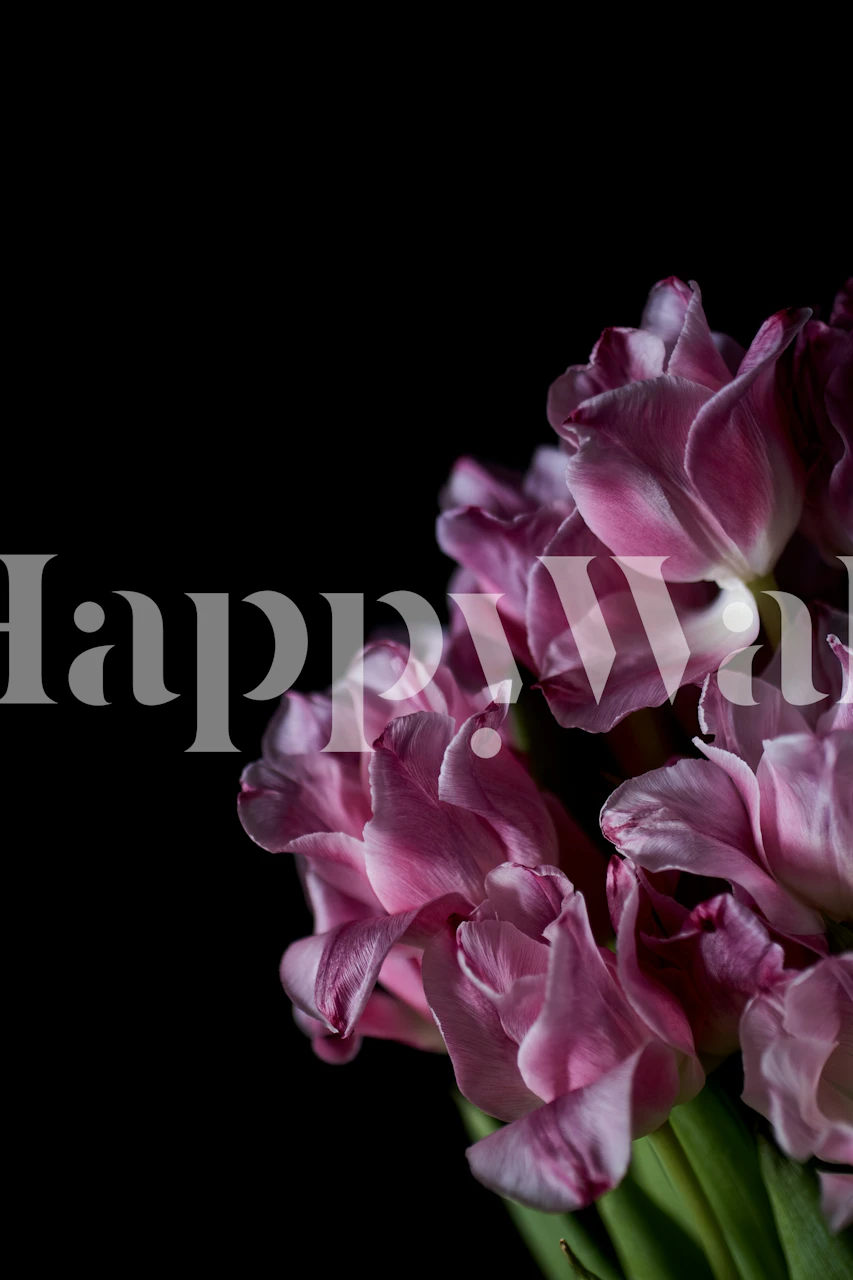 Floral Elegance in Pink wallpaper design in a room