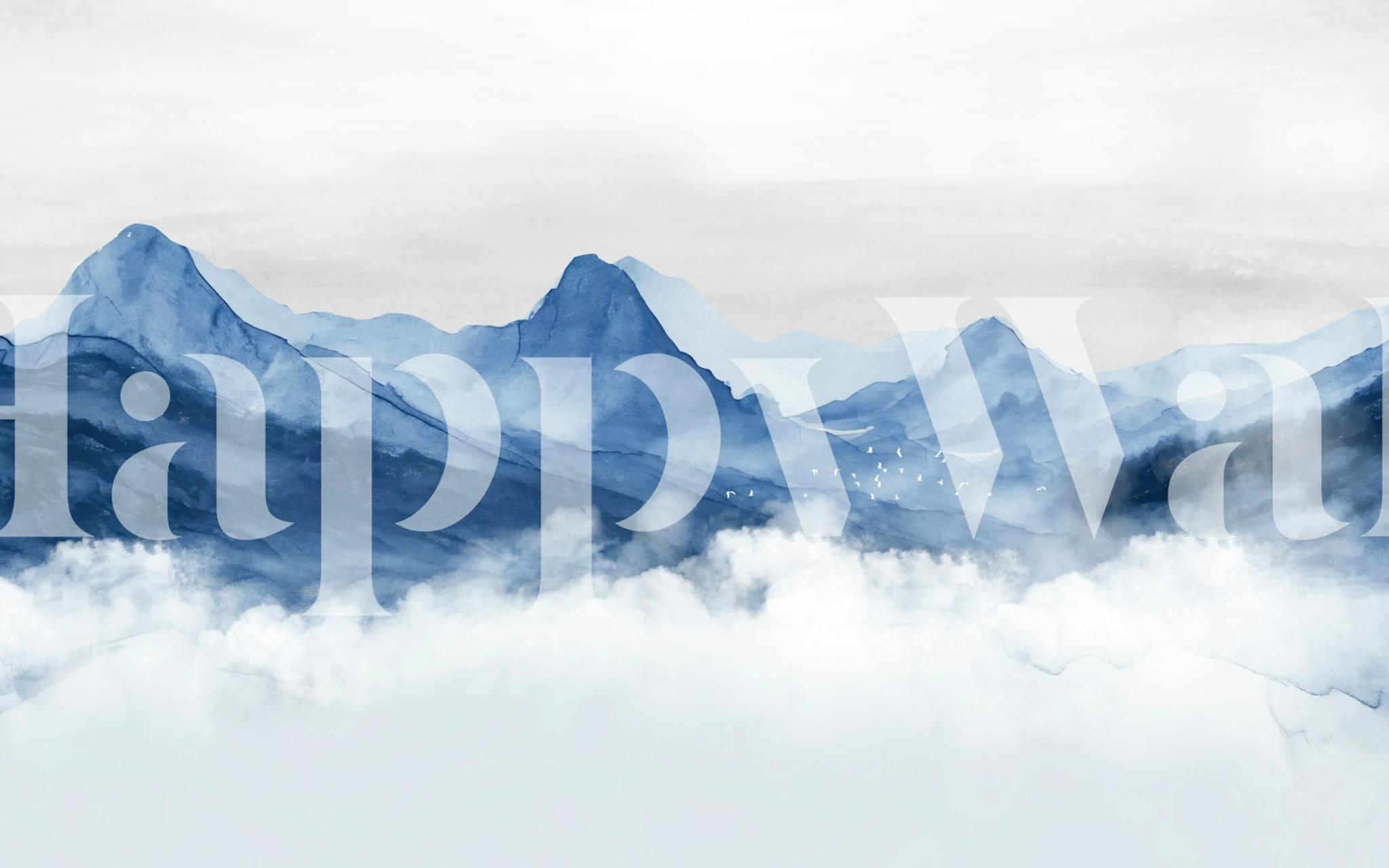 Vivid Blue Horizons wallpaper in a room