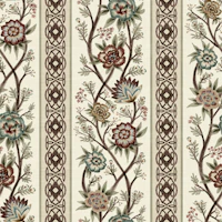 Trailing Chintz Vintage Heirloom Stripes wallpaper