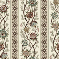Trailing Chintz Vintage Heirloom Stripes - S wallpaper