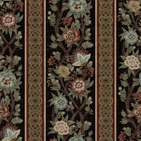 Trailing Chintz Vintage Heirloom Stripes D S wallpaper