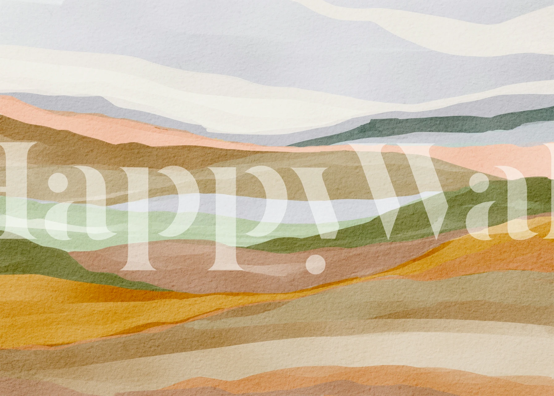 Muted Canyon Horizon tapet