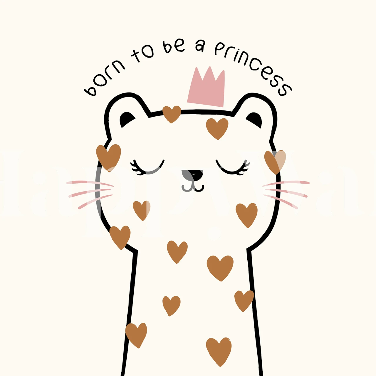 Tapeta Charming Leopard Illustration v místnosti