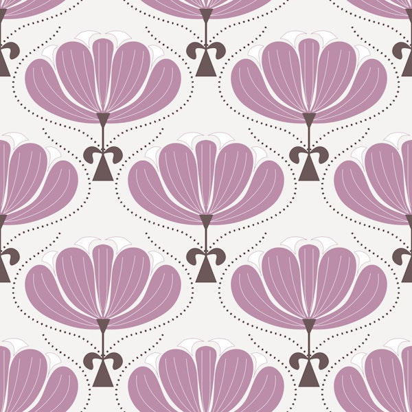 Lavender Art Nouveau Florals
