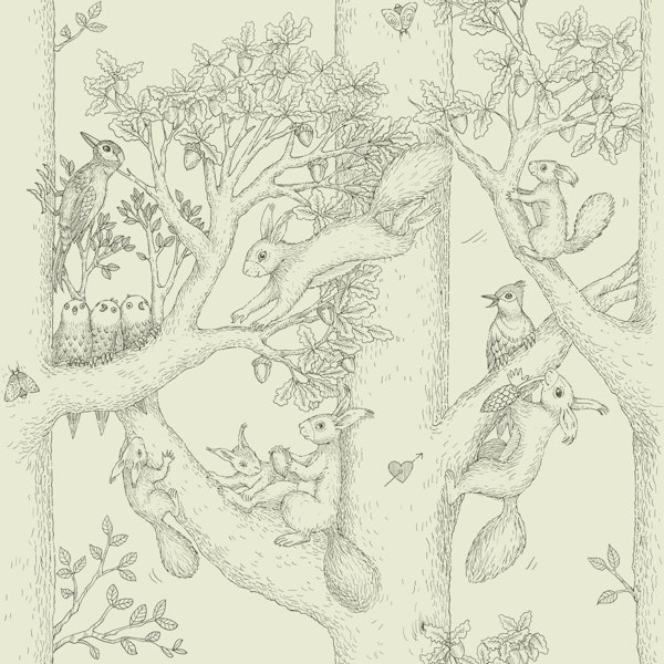 Whimsical Woodland with Squirrels
