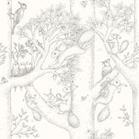 Whimsical Woodland with Squirrels wallpaper