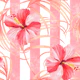 Pink Hibiscus Stripes