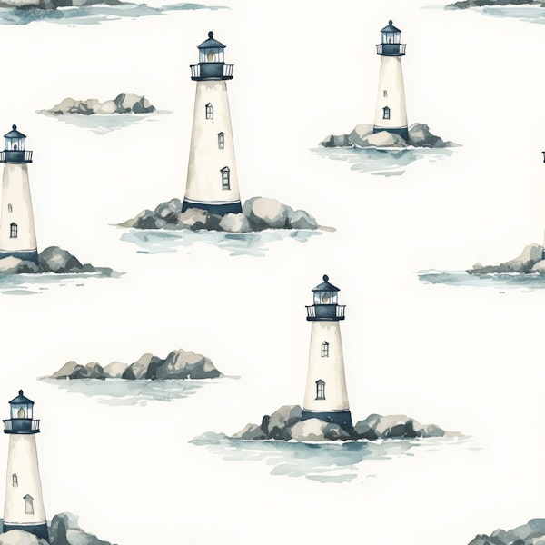 Maritime Lighthouse Serenity Pattern