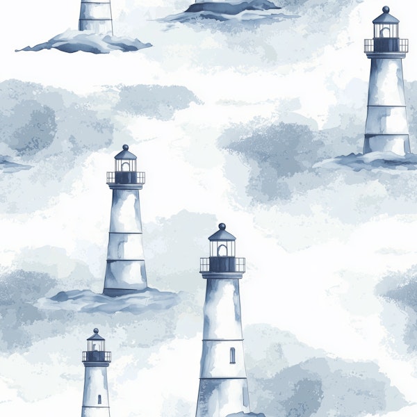 Minimal Blue Lighthouse Drift Pattern