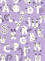 ABC Living Alphabet Lavender tapet