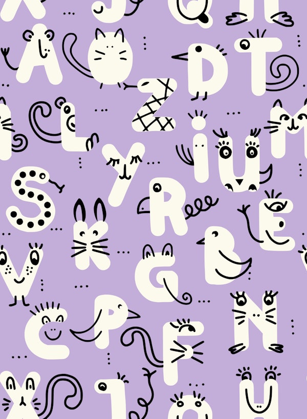 ABC Living Alphabet Lavender