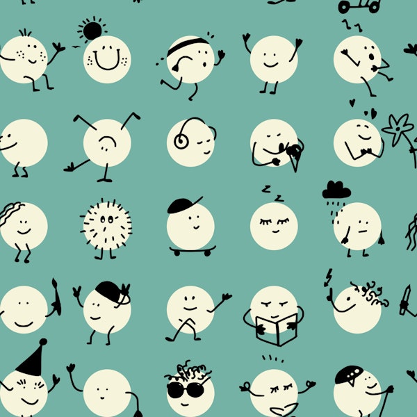 Funny Leisure polka dots Aqua teal