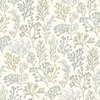 Pale Green Seaweed Botanical Large wallpaper