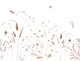 Wildflowers and Dragonflies in Rust Green