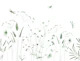 Wildflowers and Dragonflies in Green Shades