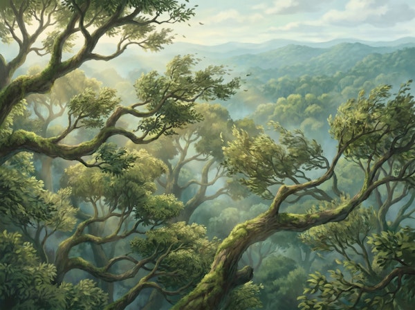 Misty Forest Canopy Vista