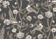 Chinoiserie birds and flowers - dark gray