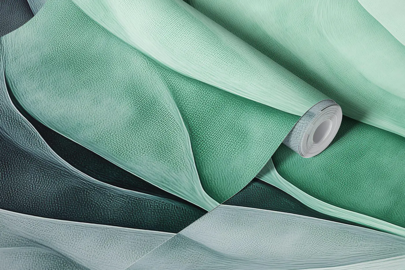 Earthy Wave Minty wallpaper roll