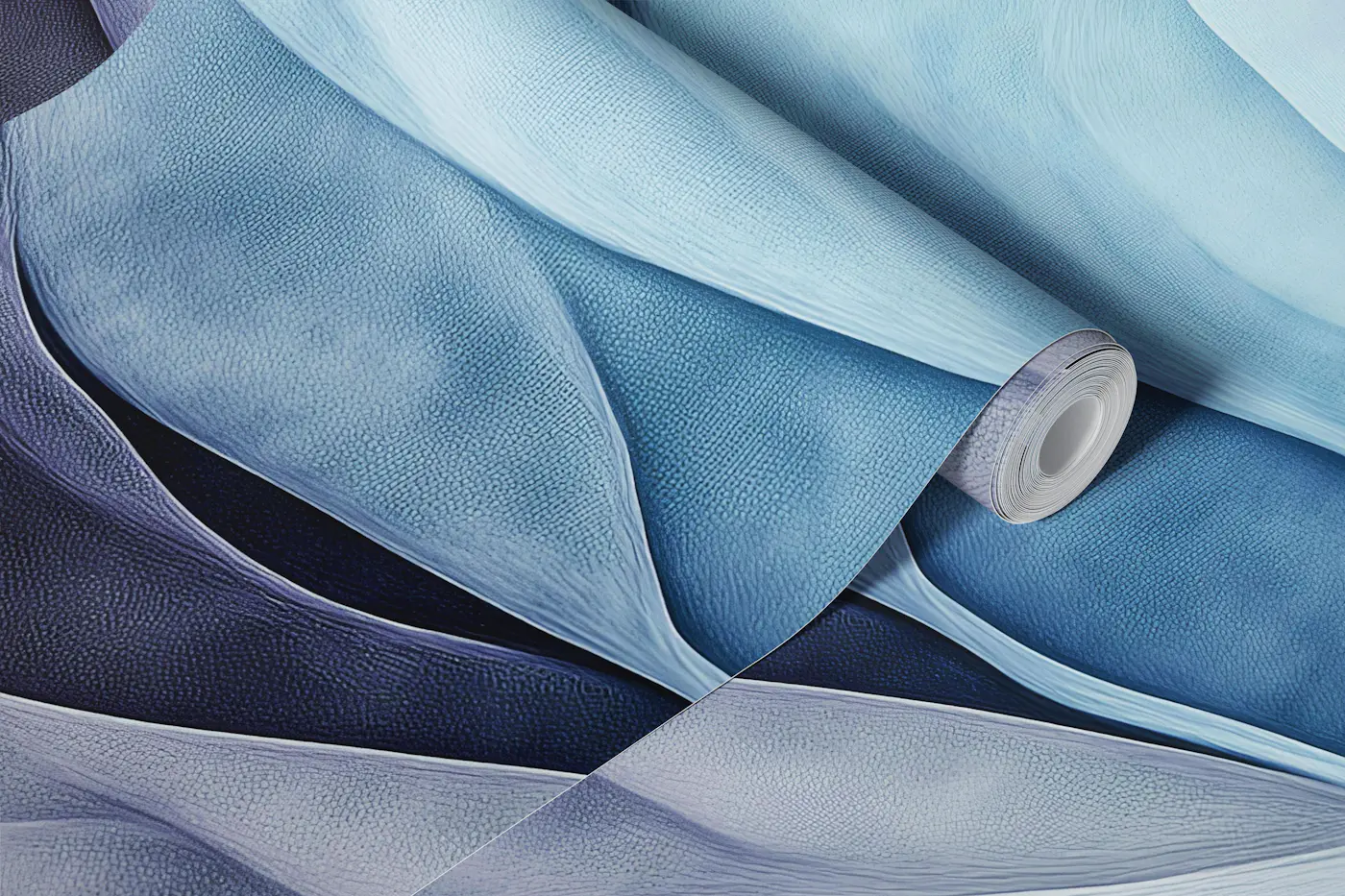 Earthy Wave Blue wallpaper roll