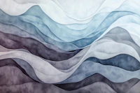Earthy Wave Blue wallpaper