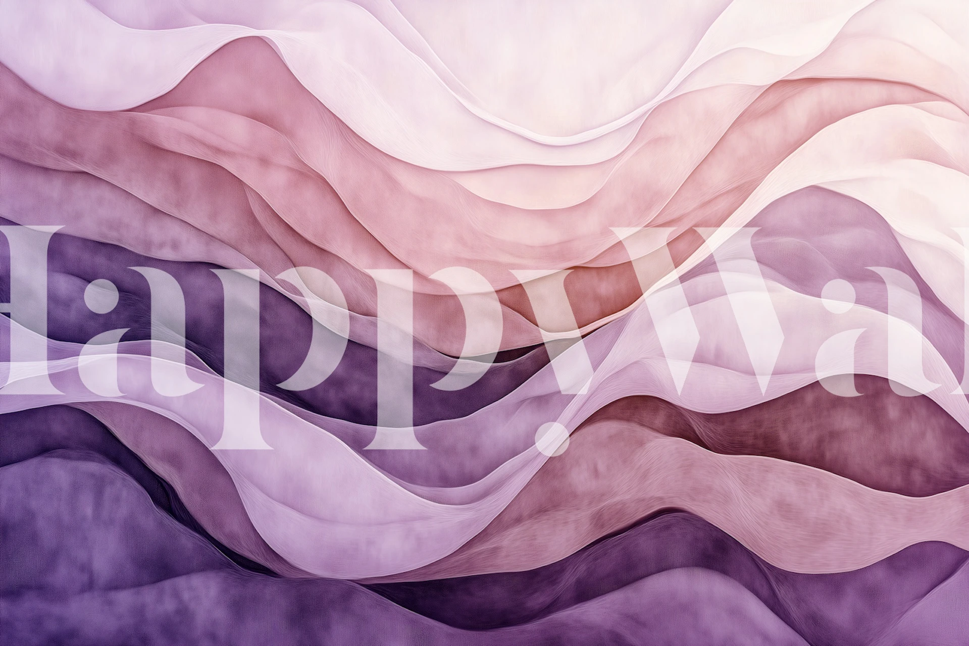 Earthy Wave Aubergine wallpaper in a room