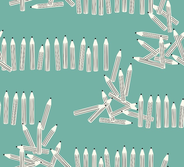 Minimalistic Pen parade Aqua teal