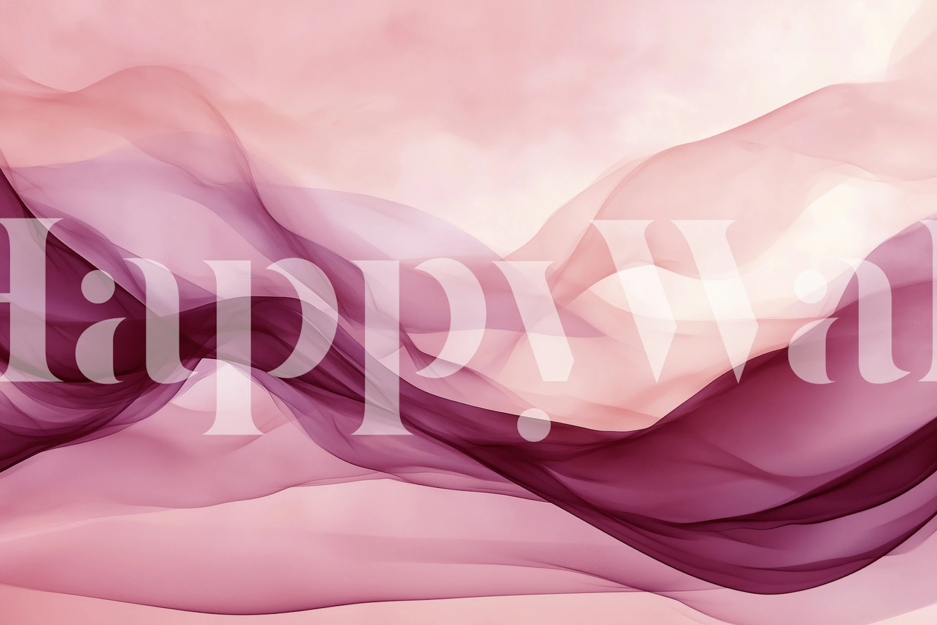 Tapeta Pink Ocean Breeze v místnosti