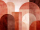 Red Modern Arch Element