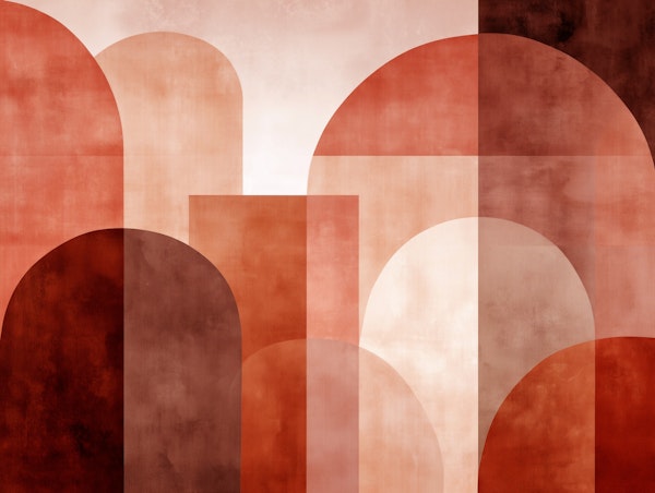 Red Modern Arch Element