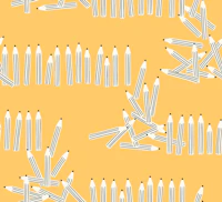 Minimalistic Pen parade Yellow tapete