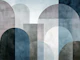 Blue Modern Arch Element