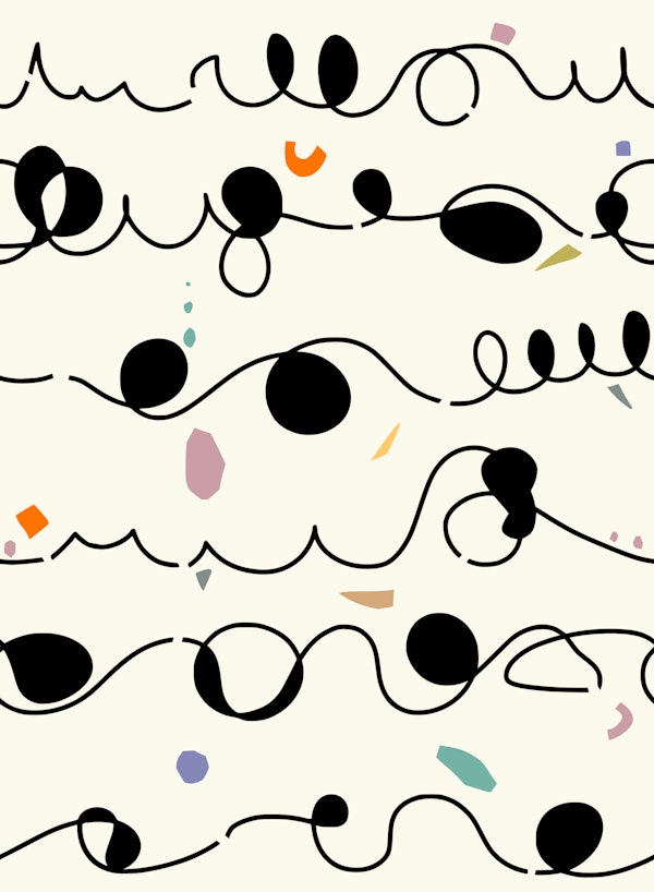 Bold squiggle Abstract Lines