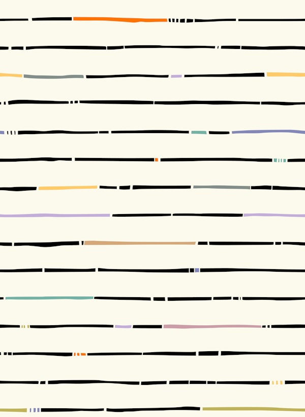 Modern horizontal lines on cream