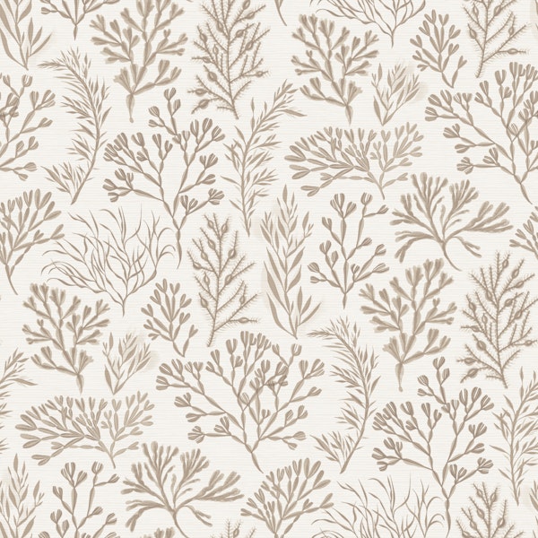 Pale Beige Seaweed Botanical Extra Large