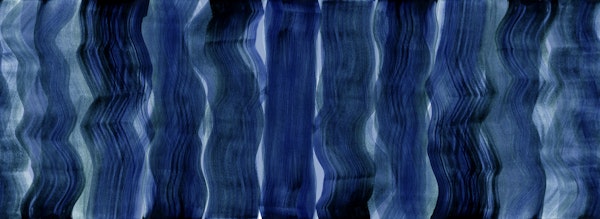 Blue Wavy Stripes Abstract