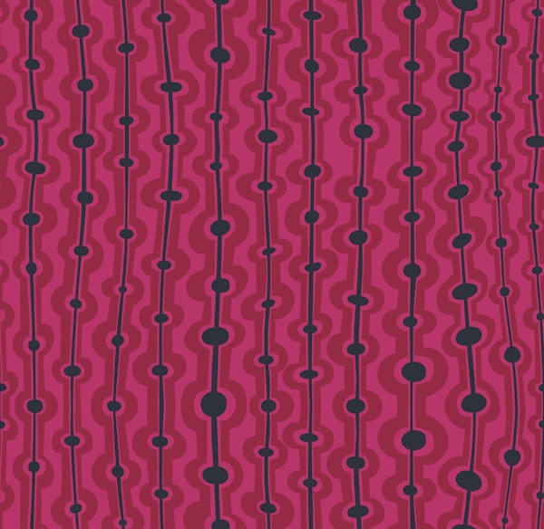 Seaweed Stripes - charcoal raspberry - Large