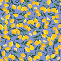Sunny Lemons and Green Leaves tapet
